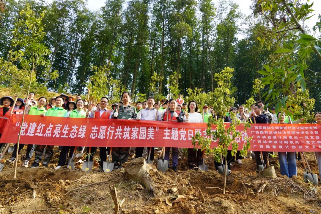党建红点亮生态绿，志愿行共筑家园美丨广西勘察设计协会党支部开展主题党日暨志愿服务活动
